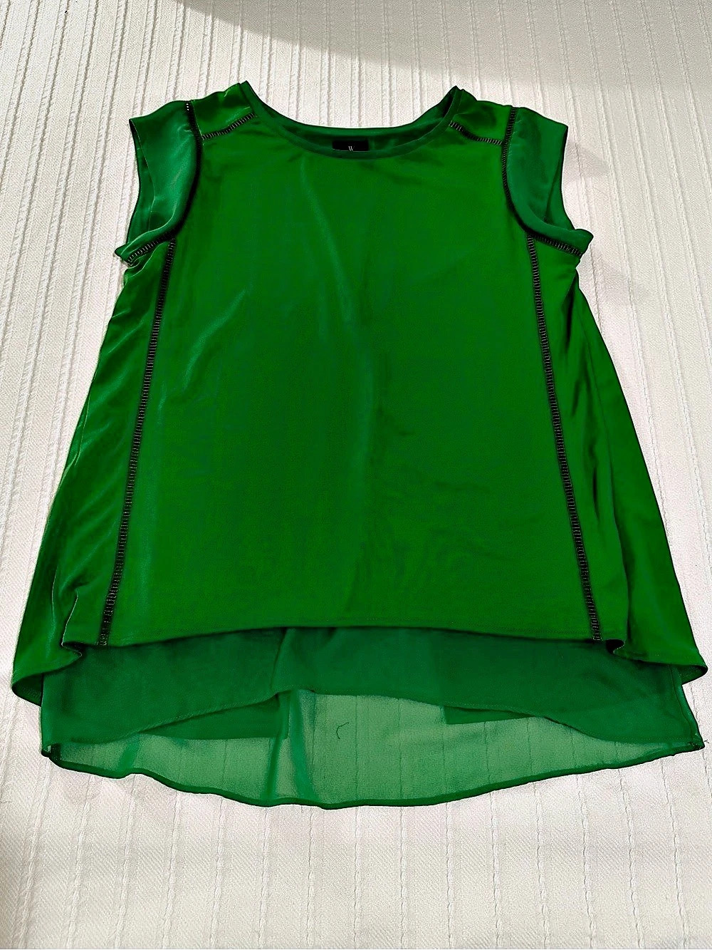 Worthington Kelly Green Layered Blouse